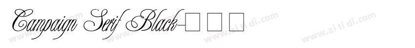 Campaign Serif Black字体转换